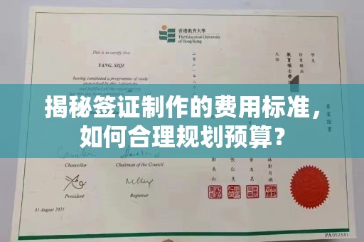 田林揭秘签证制作的费用标准，如何合理规划预算？