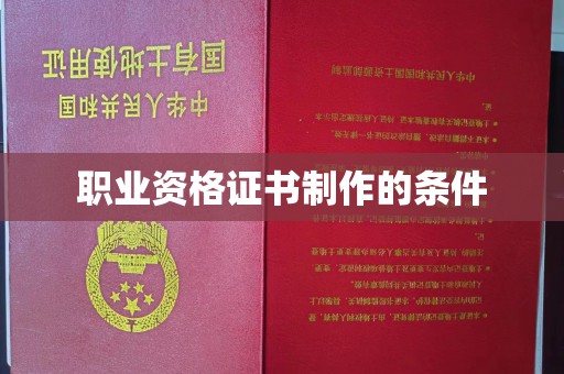 田林职业资格证书制作的条件