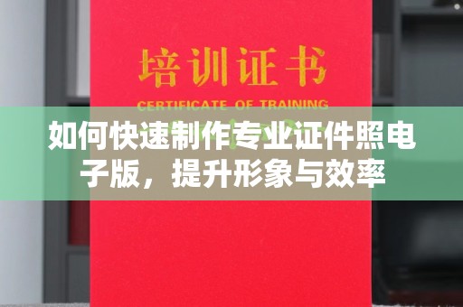 田林如何快速制作专业证件照电子版，提升形象与效率