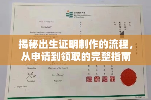 田林揭秘出生证明制作的流程，从申请到领取的完整指南