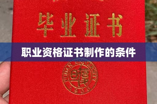 田林职业资格证书制作的条件