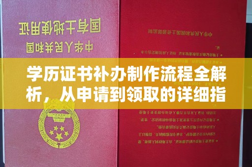 田林学历证书补办制作流程全解析，从申请到领取的详细指南